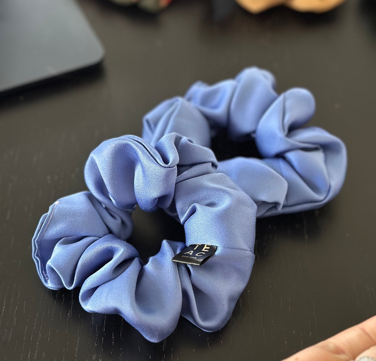 Light Blue Satin Scrunchie (XL)