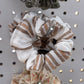 Brown Striped Scrunchie or Hair Bow
