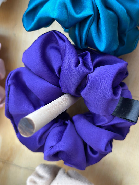 Purple Satin Scrunchie (XL)